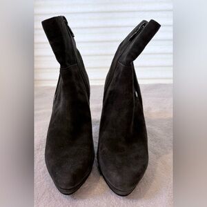 Tahari Black Suede Ankle Booties